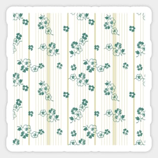 Green Flowers Sticker